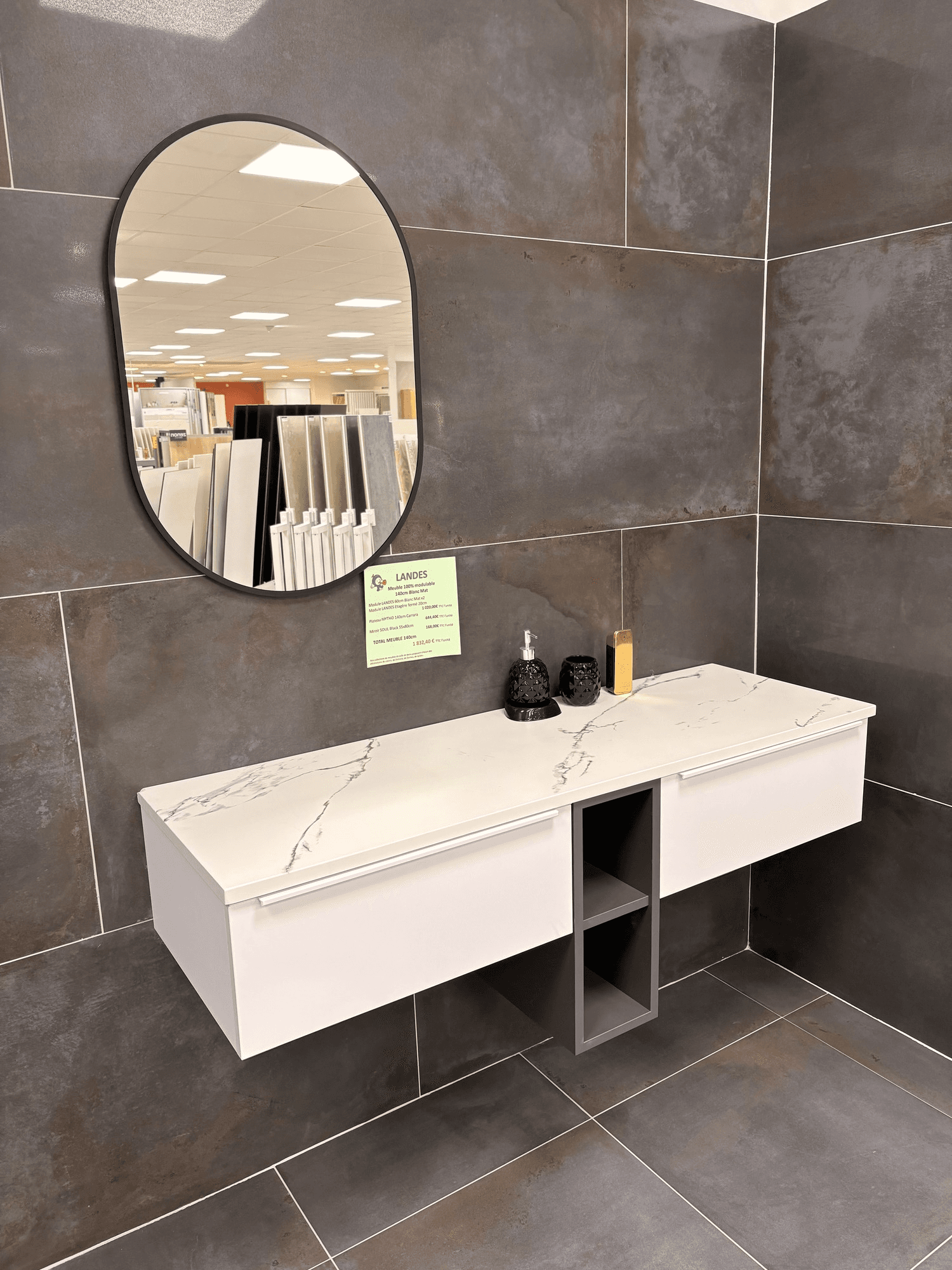 Meuble salle de bain (vasque à poser)